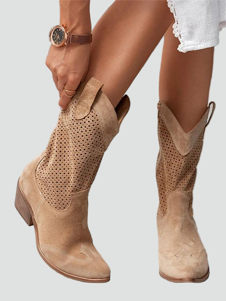 Women's Cutout Western Cowboy Boots