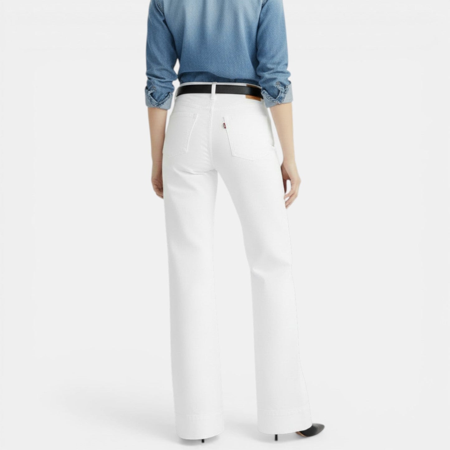 Effortless Denim Wide Leg Jeans for Women with High Waisted Raw Hem Flared Relaxed Style