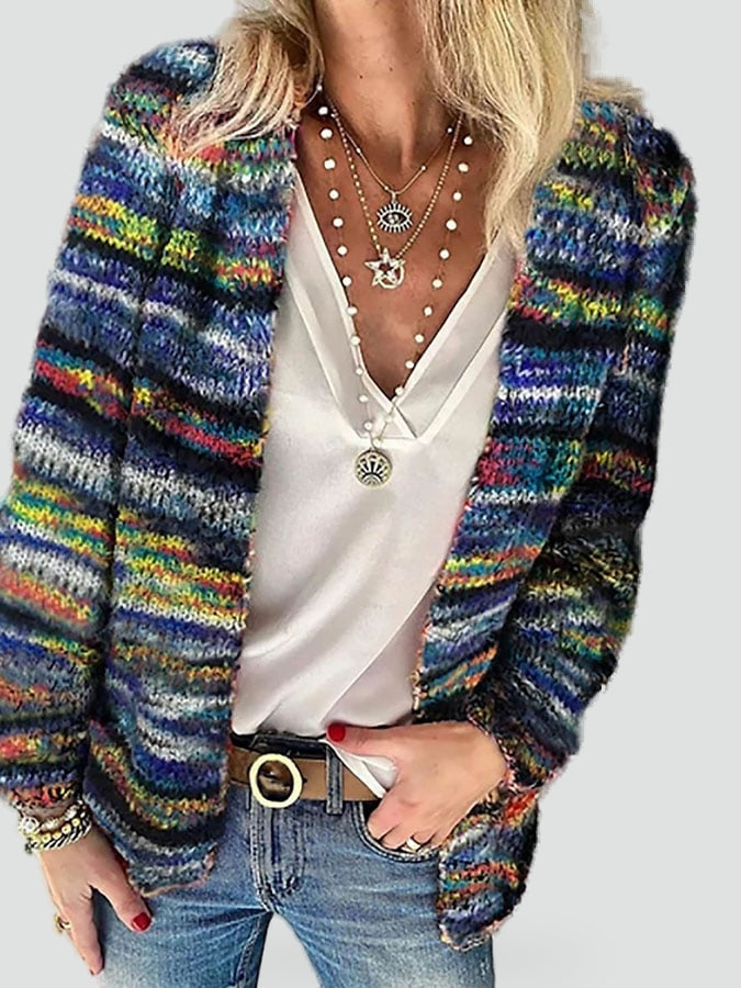 Women's Open Front Belted Cardigan