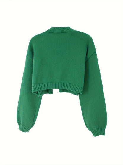 Warm Gingerbread Christmas Cardigan Sweater for Women with Open Front Long Sleeve Knit Festive Style