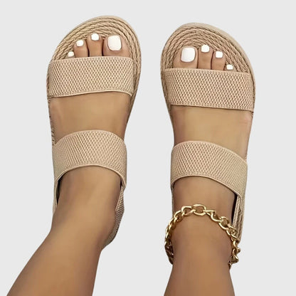 Stylish Platform Wedge Sandal for Women with Crisscross Strap Espadrille Peep Toe Casual Style