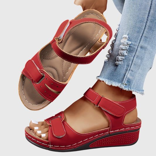 Comfortable Wedge Sandal for Women with Ankle Strap Open Toe Cushioned Relaxed Style