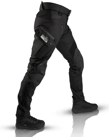 Comfortable Black Tactical Cargo Pants for Women with High Waist Knee Pad Multi Pocket Relaxed Style