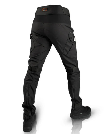 Comfortable Black Tactical Cargo Pants for Women with High Waist Knee Pad Multi Pocket Relaxed Style