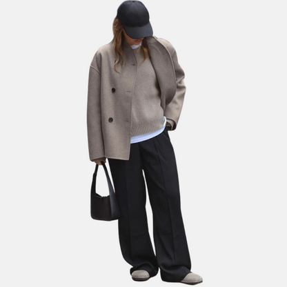 Women's Oversized Double Breasted Wool Coat