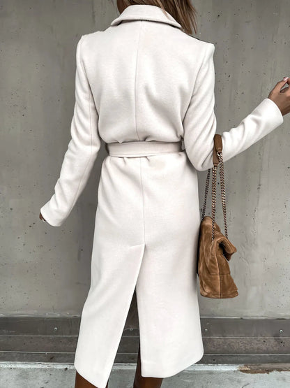 Women's Belted Wrap Wool Coat