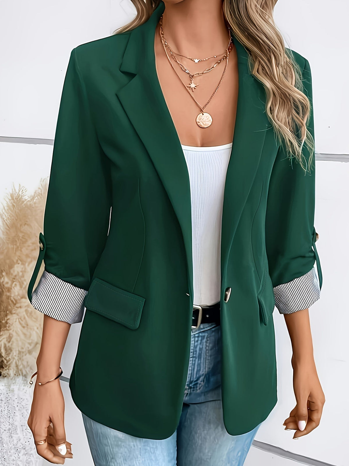 Women's Roll Tab Sleeve Blazer