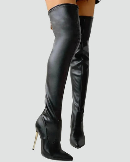 Women's Stiletto Pointed Toe Knee High Boots