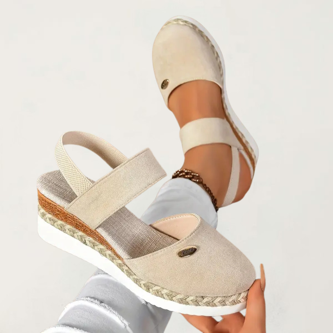 Effortless Espadrille Wedge Sandal for Women with Closed Toe Slingback Braided Jute Platform Style