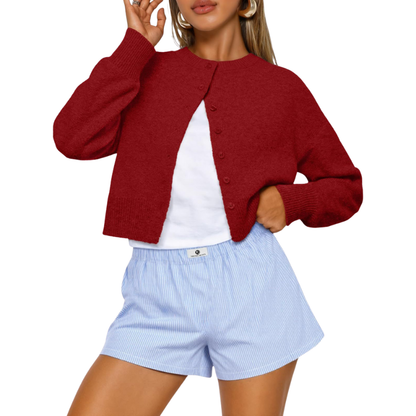 Women's Cropped Lightweight Cardigan