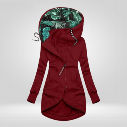 Women's Hooded Asymmetric Zip Parka