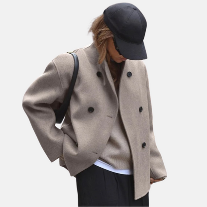 Women's Oversized Double Breasted Wool Coat