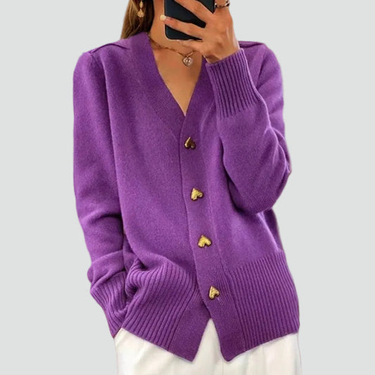 Women's Button Front V Neck Cardigan