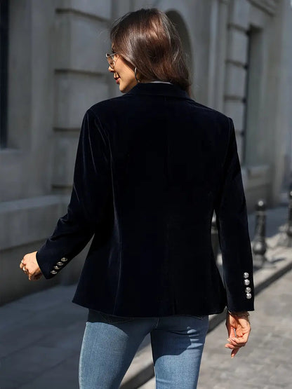 Women's Velvet Peak Lapel Blazer