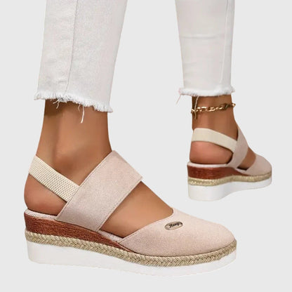 Effortless Espadrille Wedge Sandal for Women with Closed Toe Slingback Braided Jute Platform Style