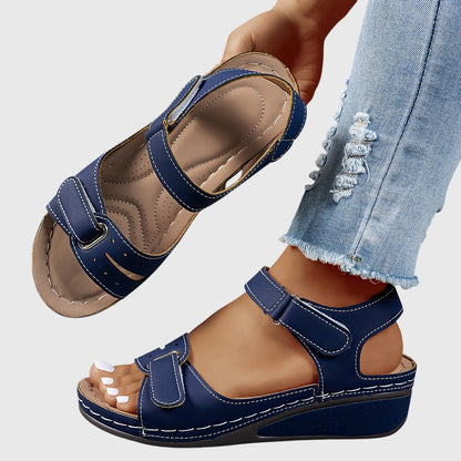 Comfortable Wedge Sandal for Women with Ankle Strap Open Toe Cushioned Relaxed Style