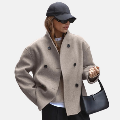 Women's Oversized Double Breasted Wool Coat