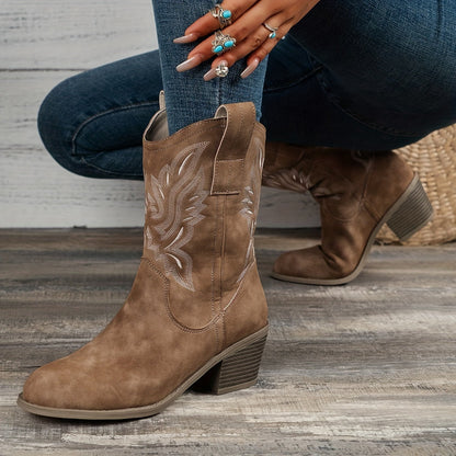 Women's Embroidered Western Cowboy Boots