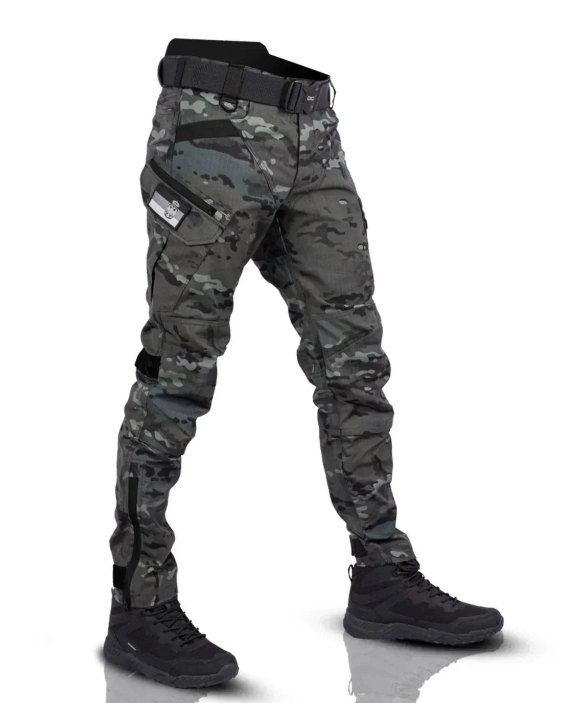 Comfortable Black Tactical Cargo Pants for Women with High Waist Knee Pad Multi Pocket Relaxed Style