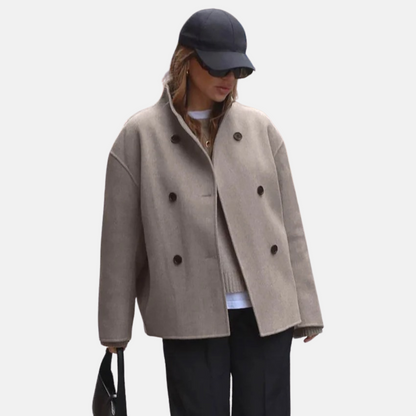 Women's Oversized Double Breasted Wool Coat