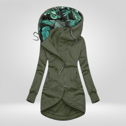 Women's Hooded Asymmetric Zip Parka