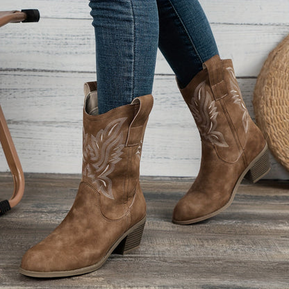 Women's Embroidered Western Cowboy Boots