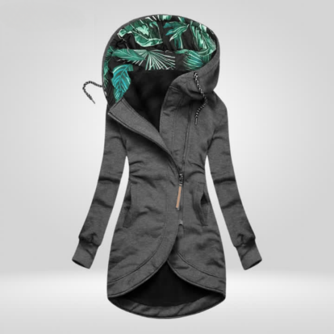 Women's Hooded Asymmetric Zip Parka