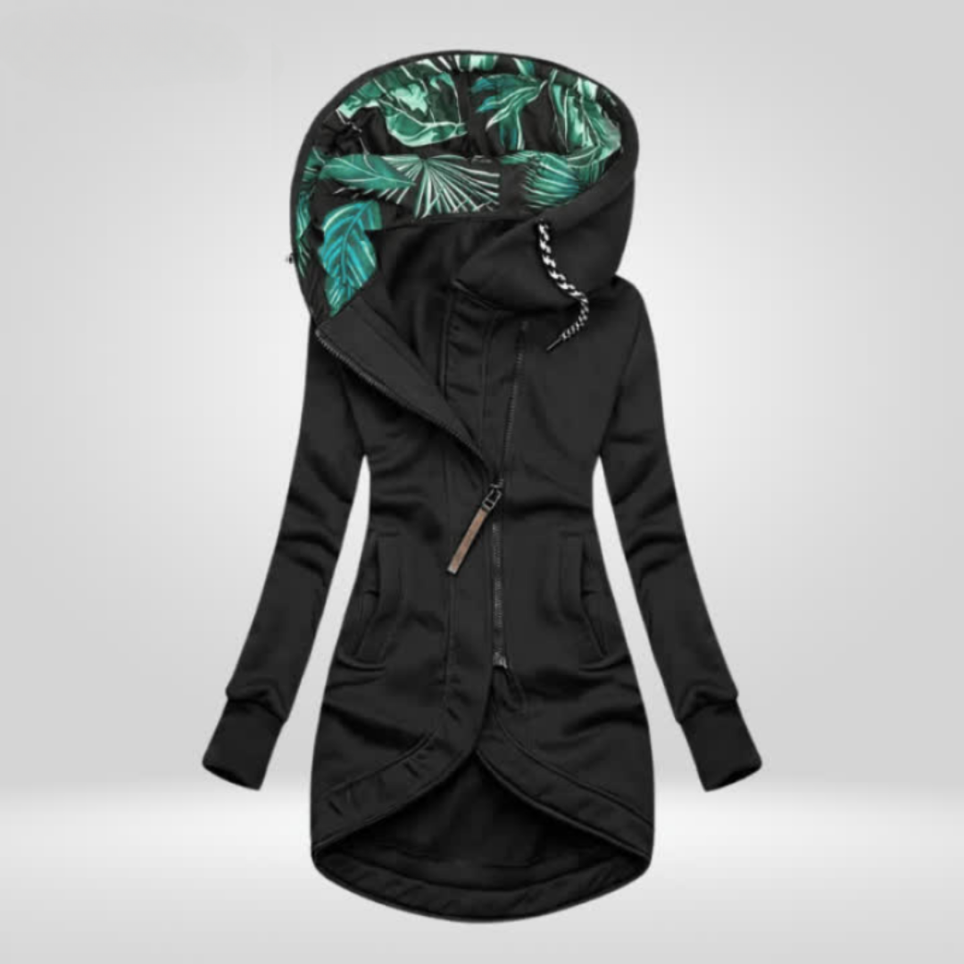 Women's Hooded Asymmetric Zip Parka