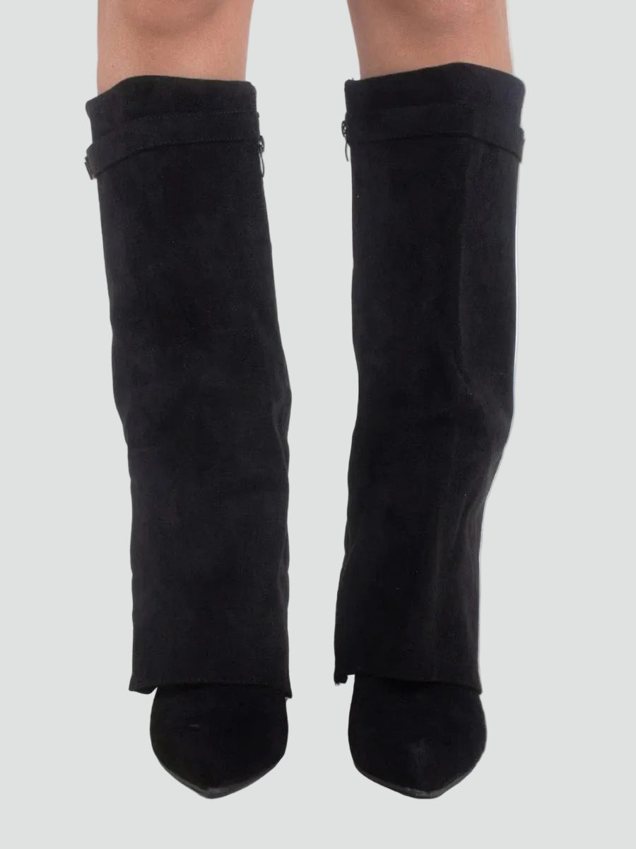 Women's Fold Over Wide Shaft Knee High Boots