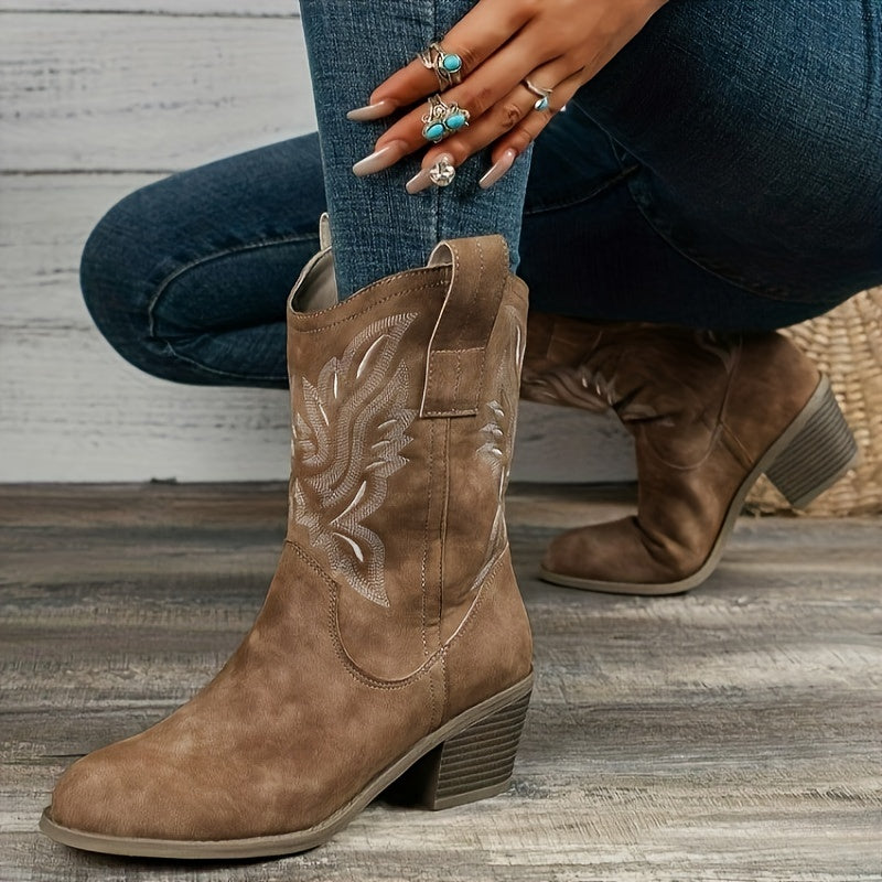 Women's Embroidered Western Cowboy Boots