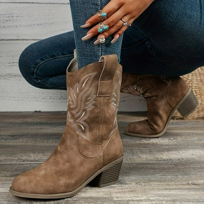 Women's Embroidered Western Cowboy Boots