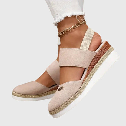 Effortless Espadrille Wedge Sandal for Women with Closed Toe Slingback Braided Jute Platform Style