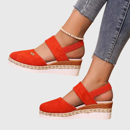 Effortless Espadrille Wedge Sandal for Women with Closed Toe Slingback Braided Jute Platform Style