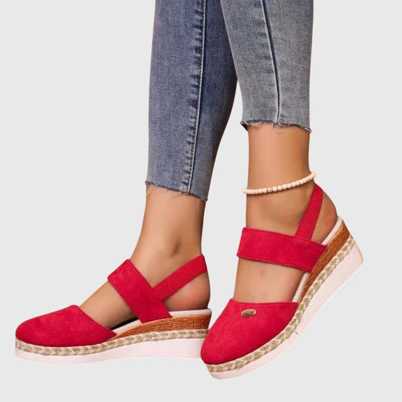 Effortless Espadrille Wedge Sandal for Women with Closed Toe Slingback Braided Jute Platform Style