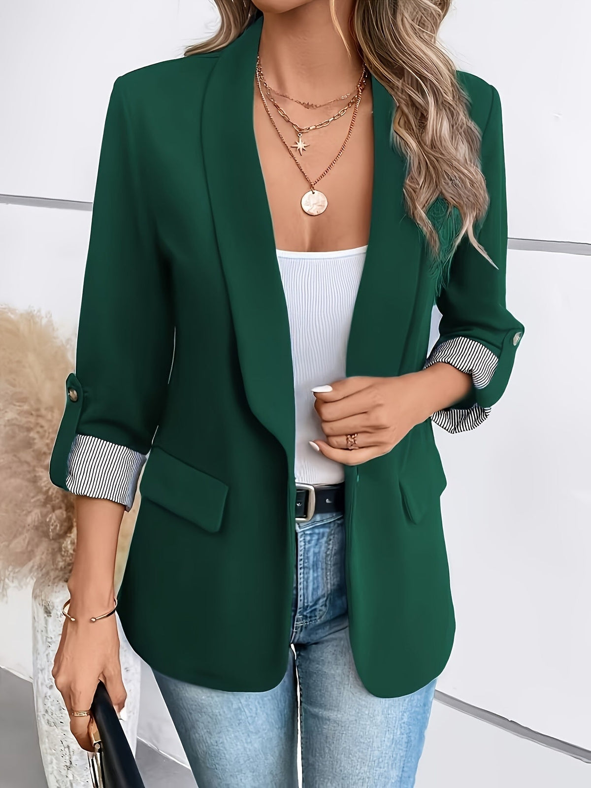Women's Roll Tab Sleeve Blazer