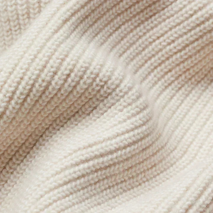 Warm Cream Long Cardigan for Women with Open Front Chunky Knit Pockets Easy Style