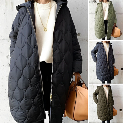 Women's Longline Hooded Quilted Parka