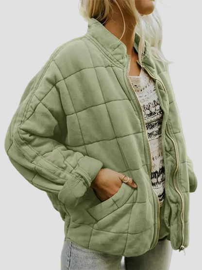 Women's Zip Front Bomber Jacket