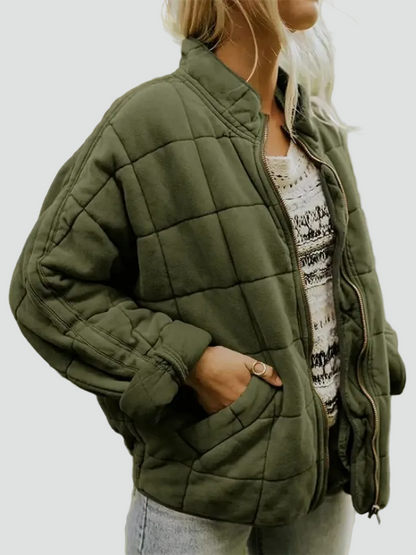 Women's Zip Front Bomber Jacket