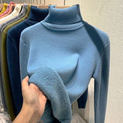 Women's Fitted Ribbed Turtleneck Sweater