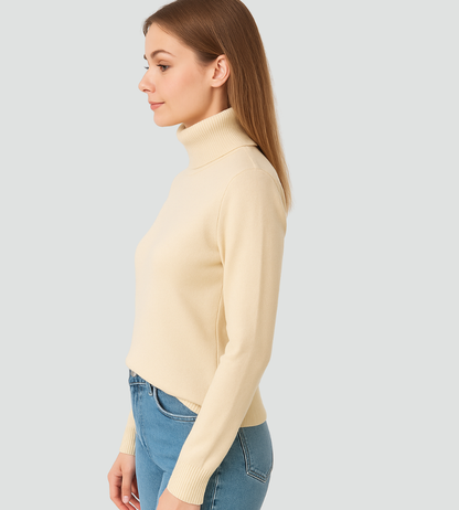 Women's Fitted Ribbed Turtleneck Sweater