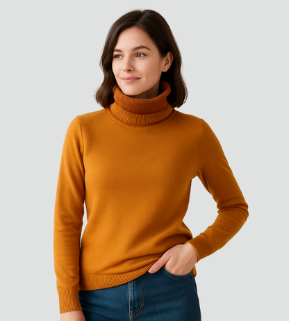Women's Fitted Ribbed Turtleneck Sweater