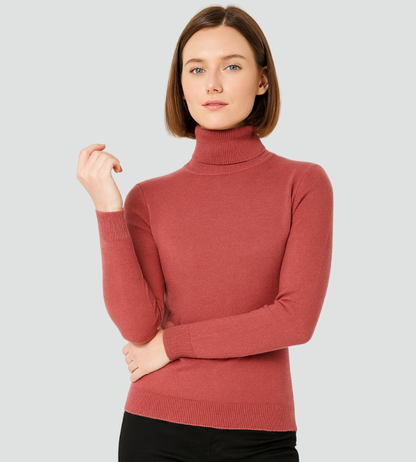 Women's Fitted Ribbed Turtleneck Sweater