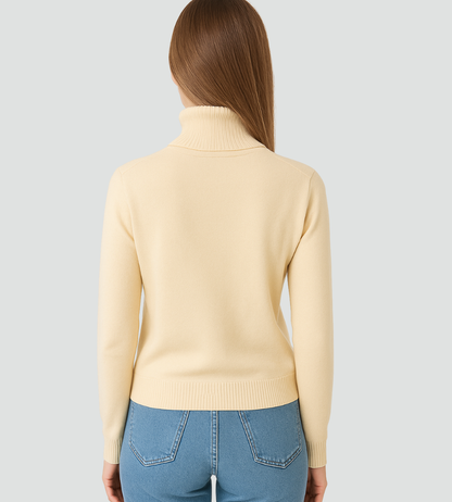 Women's Fitted Ribbed Turtleneck Sweater