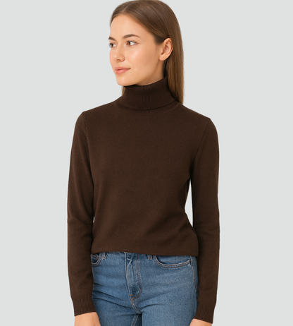 Women's Fitted Ribbed Turtleneck Sweater