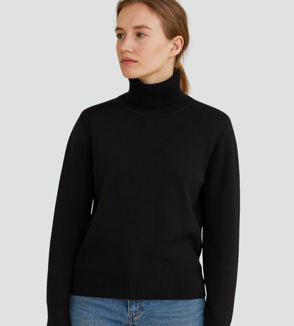 Women's Fitted Ribbed Turtleneck Sweater