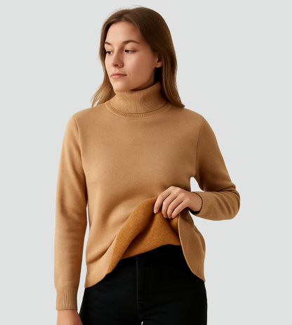 Women's Fitted Ribbed Turtleneck Sweater