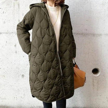 Women's Longline Hooded Quilted Parka