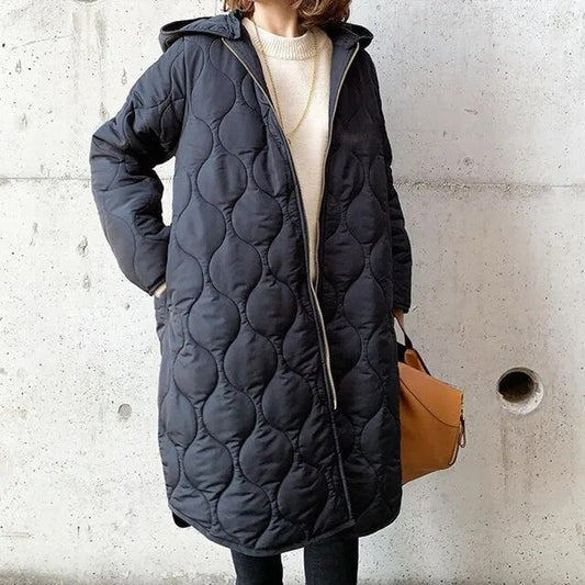 Women's Longline Hooded Quilted Parka