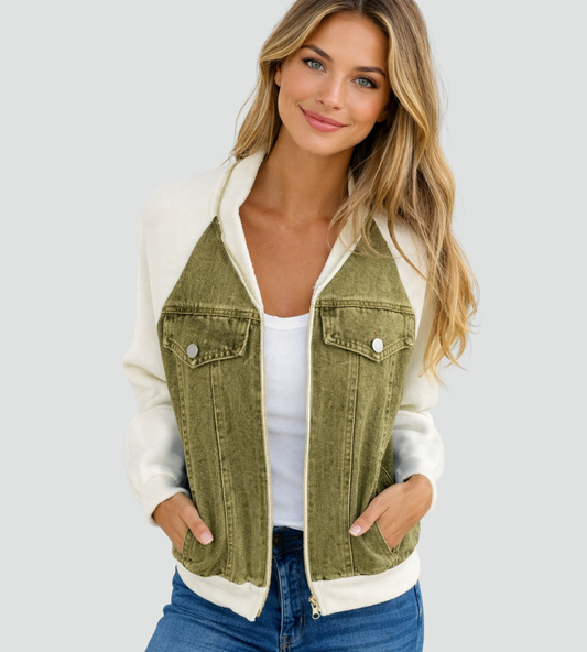 Women's Raglan Sleeve Denim Jacket